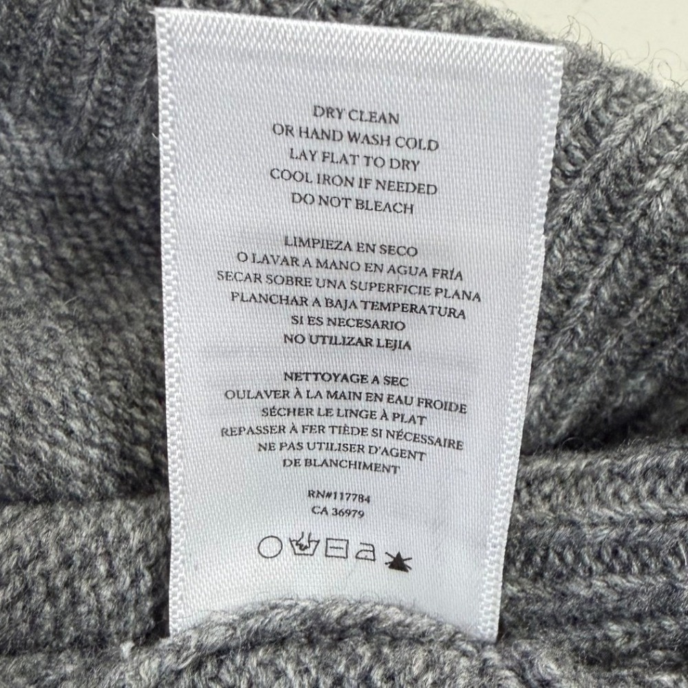 Rails Women's Olivia Ash Grey Wool Cashmere Blend Lace Up Ribbon Sweater Size S - Picture 7 of 11